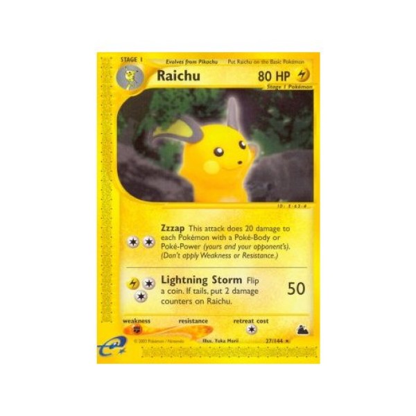 Raichu (Reverse Holo) (Skyridge 27/144) English - Near Mint