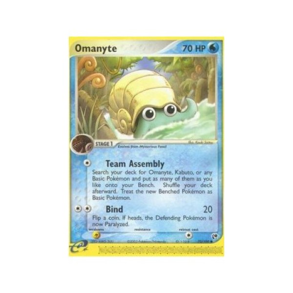Omanyte (Holo reverse ) (EX Sandstorm 70) English - Near Mint