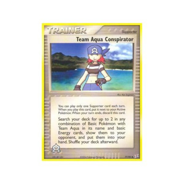 Team Aqua Conspirator (EX Team Magma vs Team Aqua 77) (Reverse Holo) English - Excellent