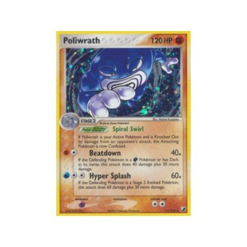 Poliwrath (EX Unseen Forces 11) (Holo Rare ) English - Near Mint