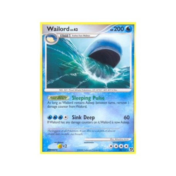Wailord Lv.43 (Great Encounters 30/106) (Reverse Holo) English - Excellent