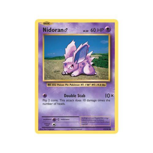 Nidoran [M] (Evolutions 43/108) (Reverse Holo) English - Excellent