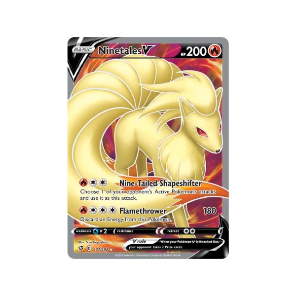 Ninetales V (Rebel Clash 177/192) (Ultra Rare) English - Near Mint
