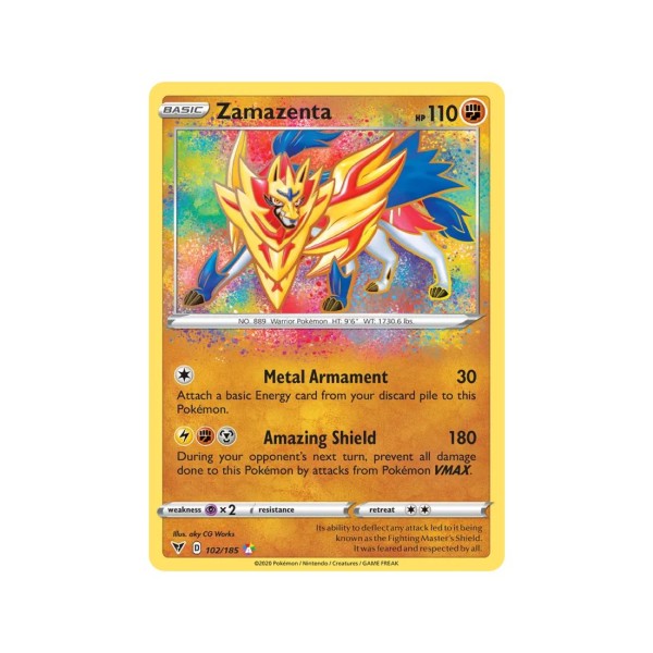 Zamazenta (Vivid Voltage 102/185) (Amazing Rare) English - Near Mint