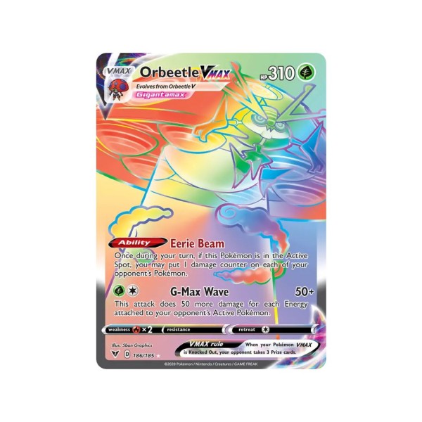 Orbeetle VMAX (Vivid Voltage 186/185) (Rainbow Rare) English - Near Mint
