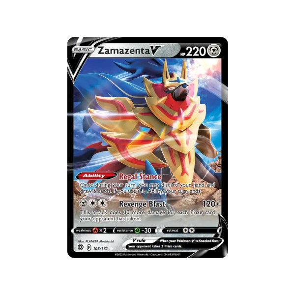 Zamazenta V (Brilliant Stars 105/172) (Ultra Rare) English - Near Mint