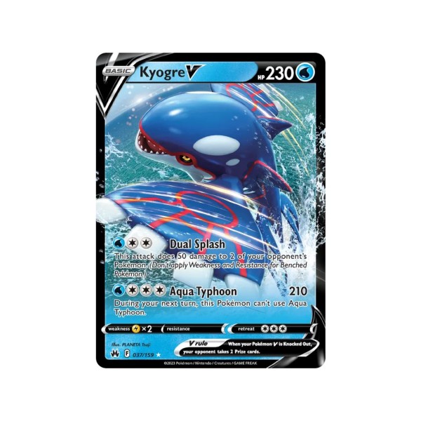 Kyogre V (Crown Zenith 037/159) (Ultra Rare) English - Near Mint