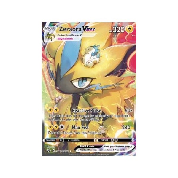 Zeraora VMAX (Crown Zenith /159) (Special Illustration Rare) English - Near Mint