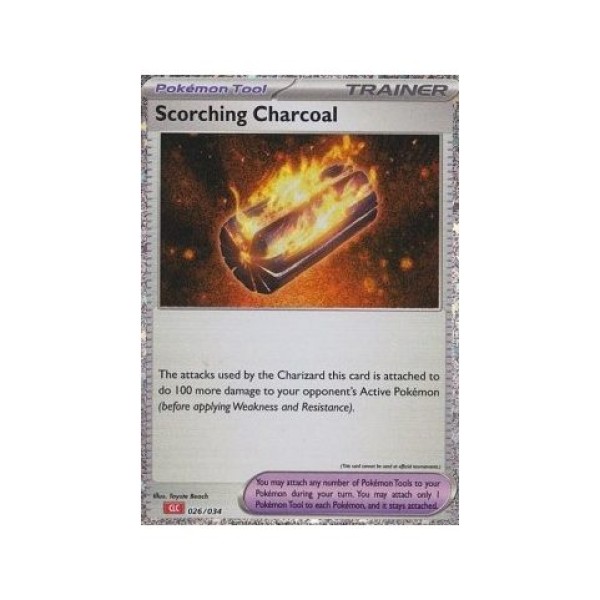 Scorching Charcoal (Pokemon Trading Card Game Classic Charizard Ho Oh ex Deck 026) (Fixed) English - Near Mint