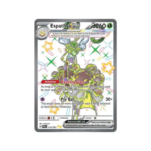 Espathra ex (Paldean Fates 214/91) (Shiny Ultra Rare) English - Near Mint