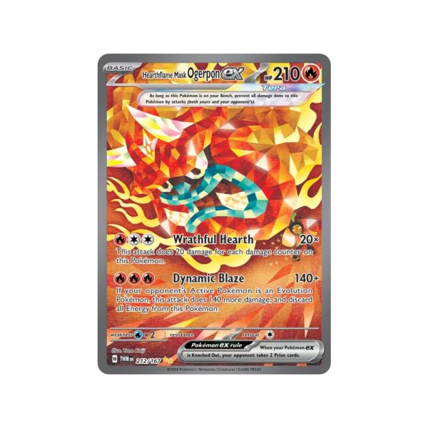 Hearthflame Mask Ogerpon ex (Twilight Masquerade 212/167) (Special Illustration Rare) English - Near Mint