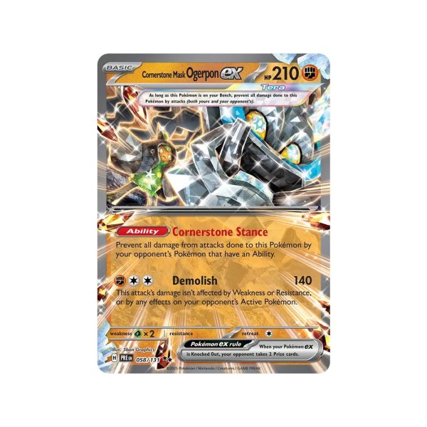 Cornerstone Mask Ogerpon ex (Prismatic Evolutions 058/131) (Double Rare) English - Near Mint