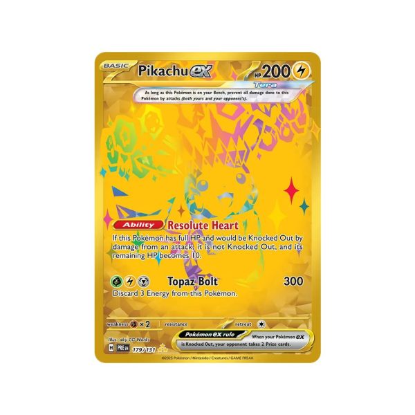 Pikachu ex (Prismatic Evolutions 179/131) (Secret Rare) English - Near Mint