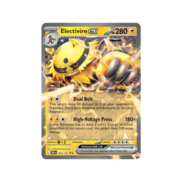 Electivire ex (Destined Rivals 069/182) (Double Rare) English - Near Mint