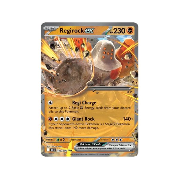 Regirock ex (Destined Rivals 101/182) (Double Rare) English - Near Mint