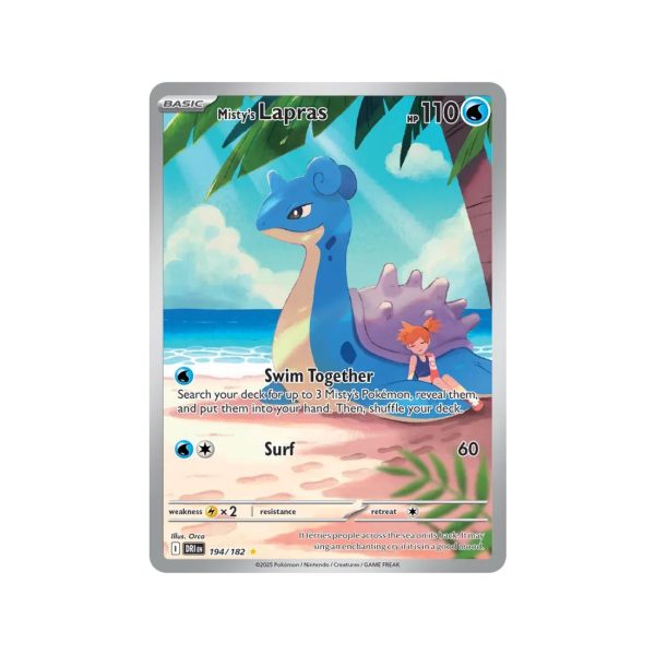 Misty”s Lapras (Destined Rivals 194/182) (Illustration Rare) English - Near Mint