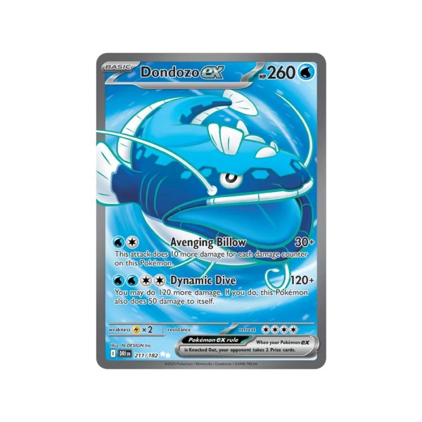 Dondozo ex (Destined Rivals 211/182) (Ultra Rare) English - Near Mint
