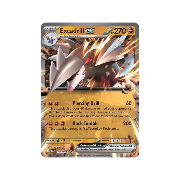 Excadrill ex (Black Bolt 046/86) (Double Rare) English - Near Mint