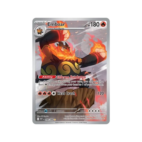 Emboar (White Flare 098/86) (Illustration Rare) English - Near Mint