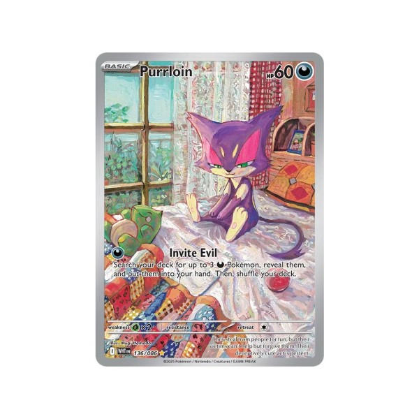 Purrloin (White Flare 136/86) (Illustration Rare) English - Near Mint