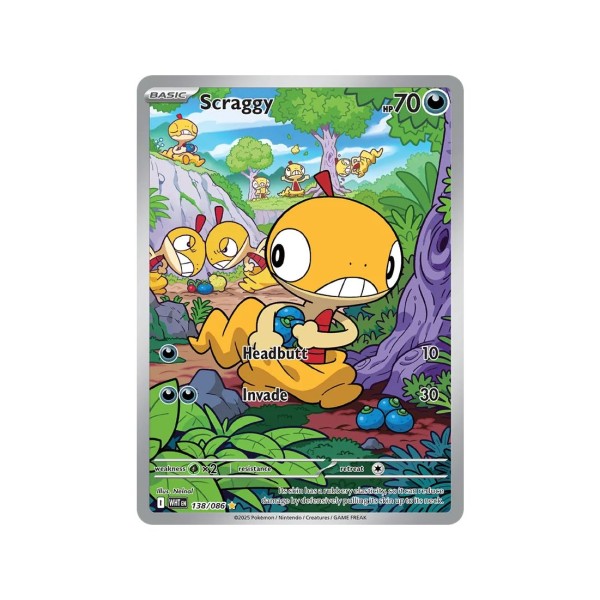 Scraggy (White Flare 138/86) (Illustration Rare) English - Near Mint