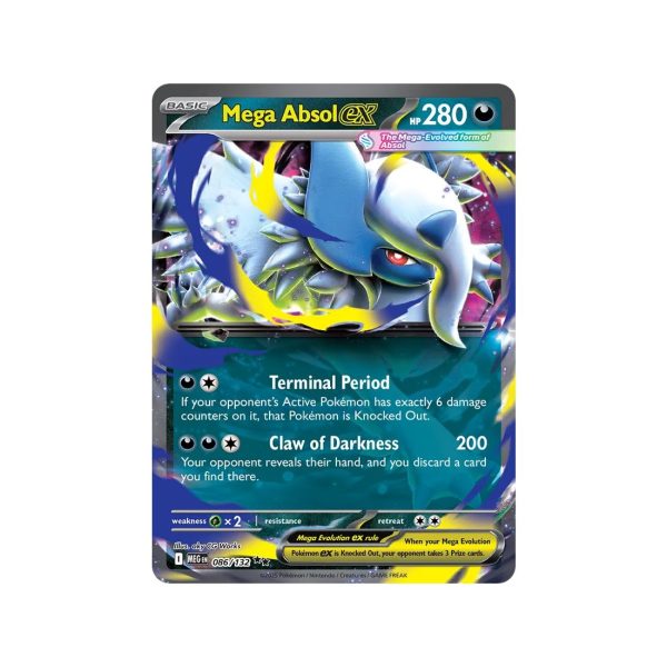 Mega Absol ex (Mega Evolution 086/132) (Double Rare) English - Near Mint