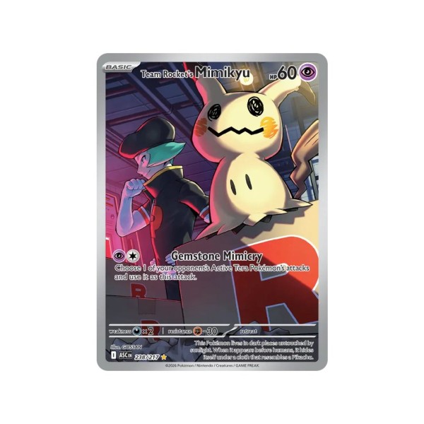 Team Rocket”s Mimikyu (Ascended Heroes 238/217) (Illustration Rare) English - Near Mint