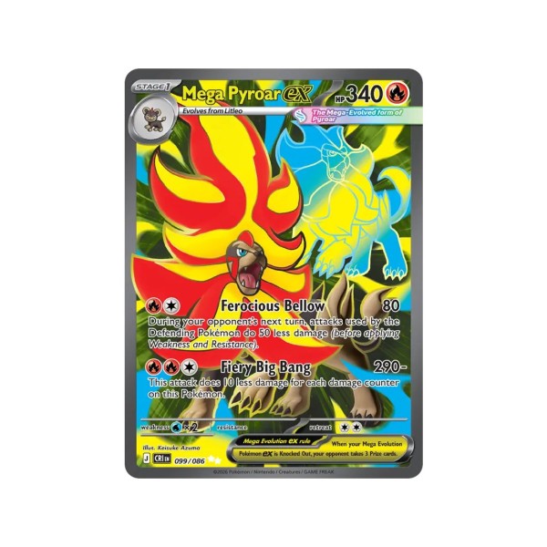 Mega Pyroar ex (Chaos Rising 099/86) (Ultra Rare) English - Near Mint