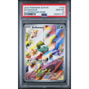 Bulbasaur - Stellar Crown - English 2024 - #143 - PSA GEM MT 10 - Pokemon Graded Card