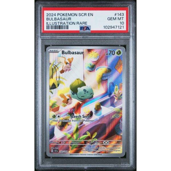 Bulbasaur - Stellar Crown - English 2024 - #143 - PSA GEM MT 10 - Pokemon Graded Card