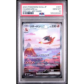 Charizard EX - Pokemon Card 151 - Japanese 2023 - #201 - PSA GEM MT 10 - Pokemon Graded Card