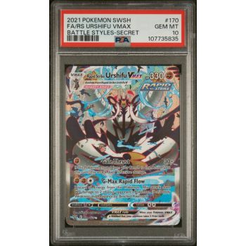 Rs Urshifu VMAX - Battle Styles - English 2021 - #170 - PSA GEM MT 10 - Pokemon Graded Card