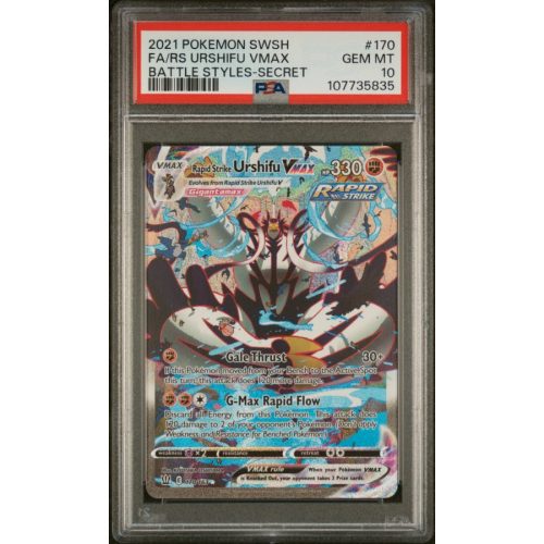 Rs Urshifu VMAX - Battle Styles - English 2021 - #170 - PSA GEM MT 10 - Pokemon Graded Card