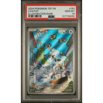 Chatot - Temporal Forces - English 2024 - #181 - PSA GEM MT 10 - Pokemon Graded Card