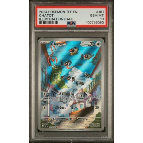 Chatot - Temporal Forces - English 2024 - #181 - PSA GEM MT 10 - Pokemon Graded Card