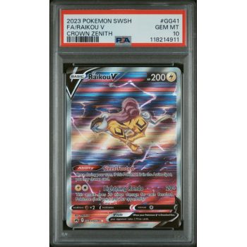 Raikou V - Crown Zenith - English 2023 - #GG41 - PSA GEM MT 10 - Pokemon Graded Card
