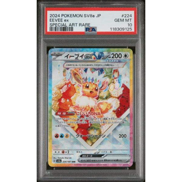 Eevee EX - Terastal Fest EX - Japanese 2024 - #224 - PSA GEM MT 10 - Pokemon Graded Card
