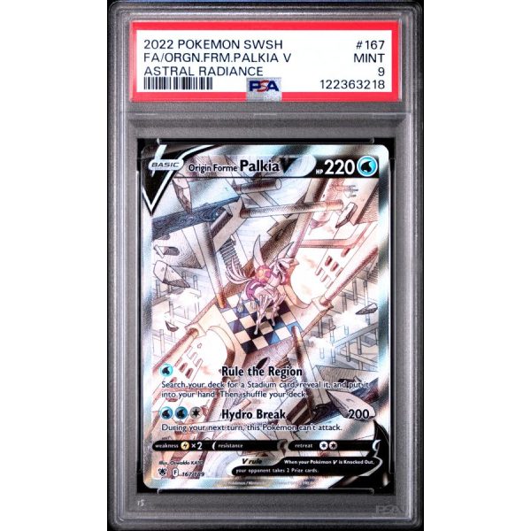 Orgn.frm.palkia V - Astral Radiance - English 2022 - #167 - PSA MINT 9 - Pokemon Graded Card