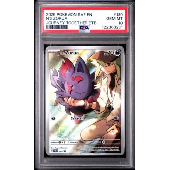 N”s Zorua - Sv Black Star Promo - English 2025 - #189 - PSA GEM MT 10 - Pokemon Graded Card
