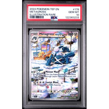 Metagross - Temporal Forces - English 2024 - #178 - PSA GEM MT 10 - Pokemon Graded Card