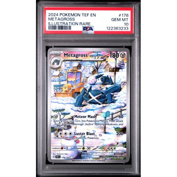 Metagross - Temporal Forces - English 2024 - #178 - PSA GEM MT 10 - Pokemon Graded Card