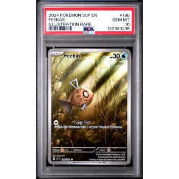 Feebas - Surging Sparks - English 2024 - #198 - PSA GEM MT 10 - Pokemon Graded Card