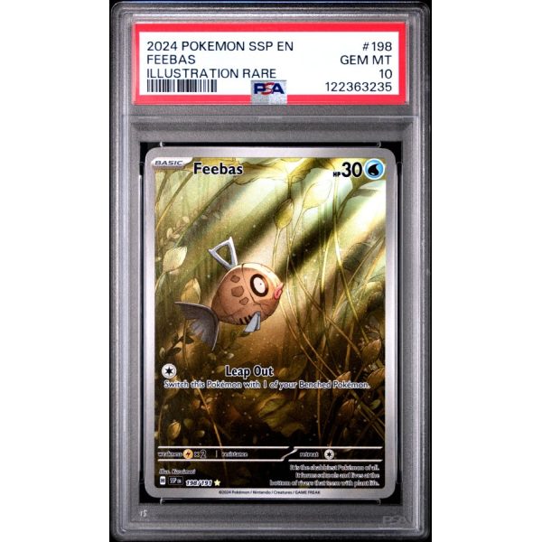 Feebas - Surging Sparks - English 2024 - #198 - PSA GEM MT 10 - Pokemon Graded Card