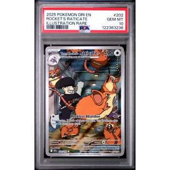 Rocket's Raticate - Destined Rivals - English 2025 - #202 - PSA GEM MT 10 - Pokemon Graded Card