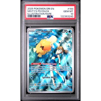 Misty's Psyduck - Destined Rivals - English 2025 - #193 - PSA GEM MT 10 - Pokemon Graded Card