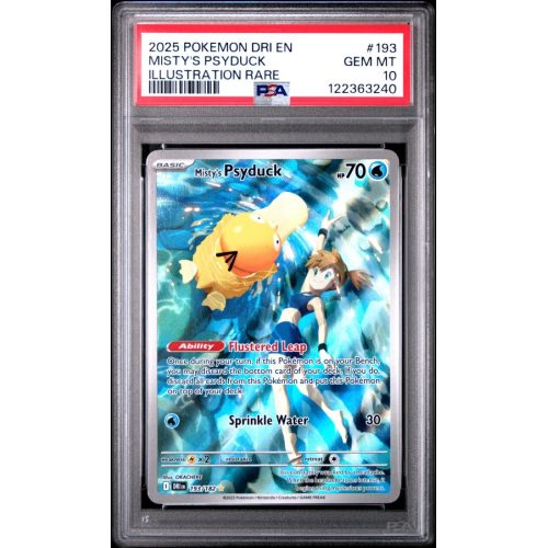 Misty's Psyduck - Destined Rivals - English 2025 - #193 - PSA GEM MT 10 - Pokemon Graded Card