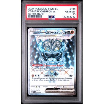 Cs Mask Ogerpon EX - Twilight Masquerade - English 2024 - #199 - PSA GEM MT 10 - Pokemon Graded Card