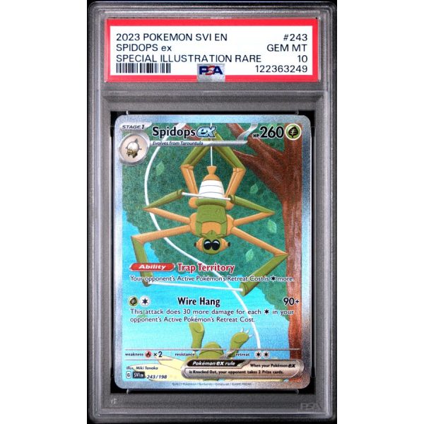 Spidops EX - Scarlet & Violet - English 2023 - #243 - PSA GEM MT 10 - Pokemon Graded Card