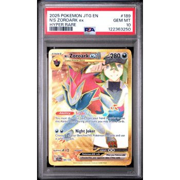 N's Zoroark EX - Journey Together - English 2025 - #189 - PSA GEM MT 10 - Pokemon Graded Card