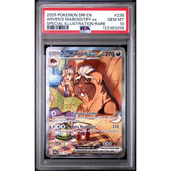 Arven's Mabosstiff EX - Destined Rivals - English 2025 - #235 - PSA GEM MT 10 - Pokemon Graded Card